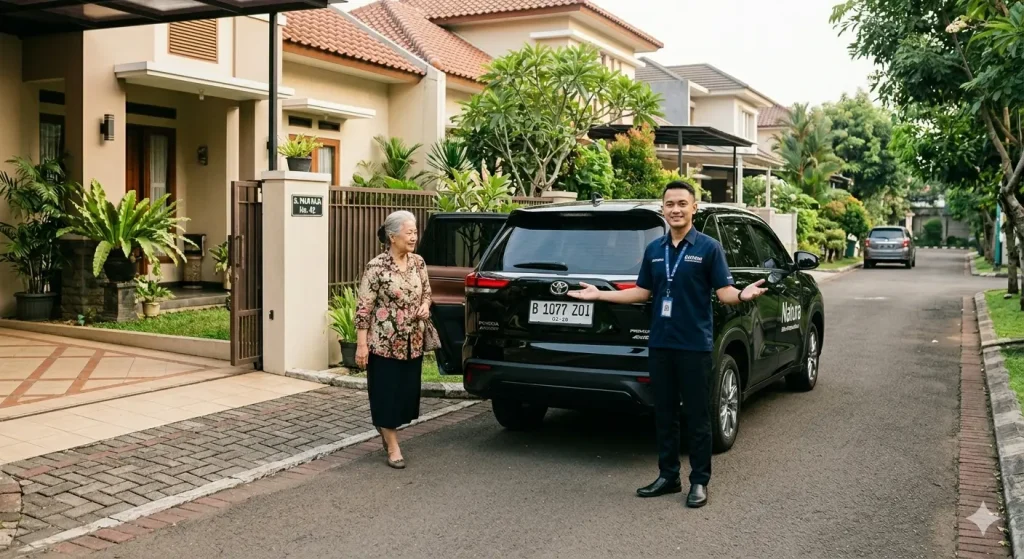 Persewaan mobil Pondok Kacang Timur sopir profesional Natura Rentcar